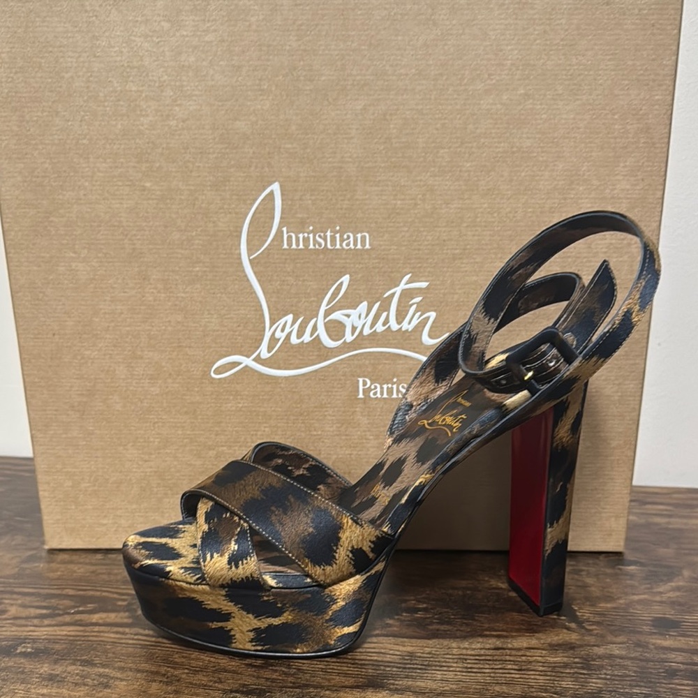 Christian Louboutin Brown Red Platform Shoes